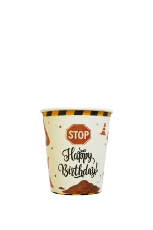 Kubeczki papierowe Maszyny Budowlane 6szt