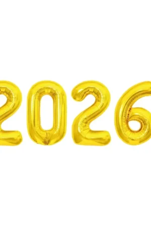Balon foliowy cyfra napis 2026 Nowy Rok 32cale HAPPY NEW YEAR