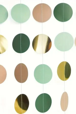 Girlanda Papierowa Dekoracyjna szampański butelkowa zieleń 4m