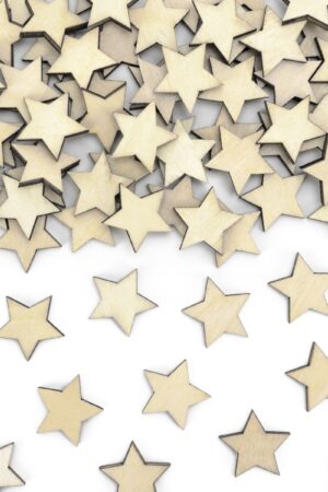 Konfetti drewniane gwiazdki 30szt