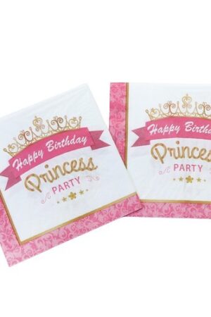 Serwetki Princess różowe 20szt