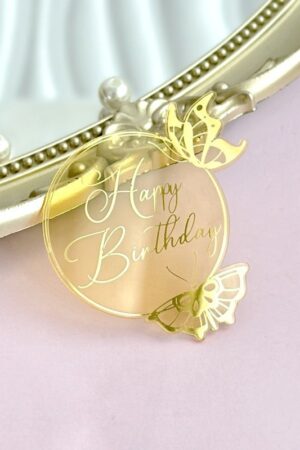 Topper na tort babeczki Happy Birthday 5szt