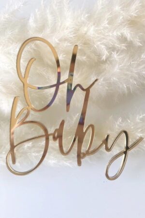 Topper na tort babeczki Oh Baby 5szt