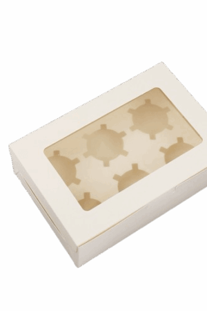 Pudełko na ciasto, babeczki białe Cake Box 2szt