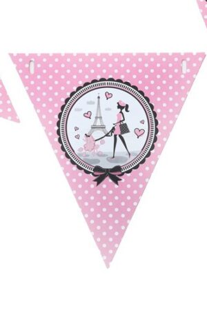 Baner Paryż różowy