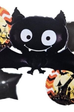 Balon foliowy Halloween Nietoperz zestaw 5szt