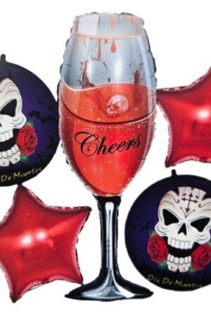 Balon foliowy Halloween Cheers zestaw 5szt