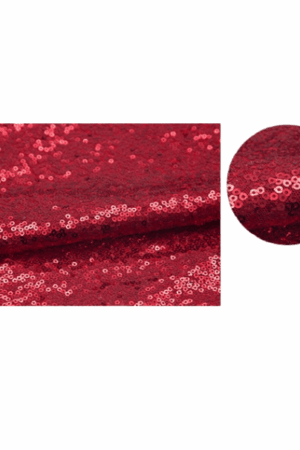 Bieżnik cekinowy na stół 28x200cm czerwony