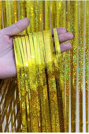 Kurtyna imprezowa złota holograficzna 100x200cm
