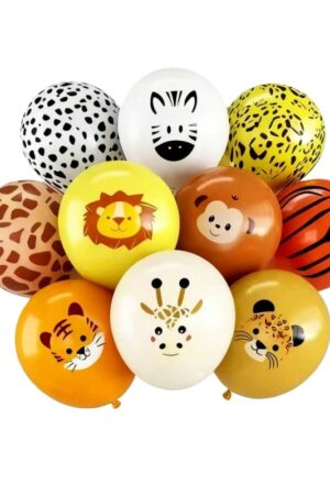 Balon lateksowy zwierzątka Zoo, 12 cali 10szt
