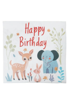 Serwetki Zwierzątka Sarenka Jelonek 20szt  Happy Birthday