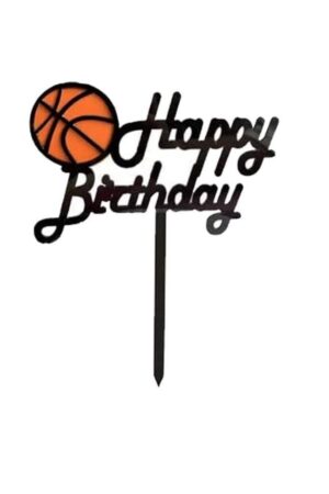 Topper na tort Piłka Koszykowa Happy Birthday
