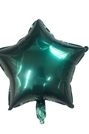 Balon foliowy gwiazda 18 cali butelkowa zieleń, 50szt 45 cm