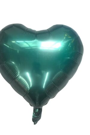 Balon foliowy serce 18 cali 45 cm butelkowa zieleń 50szt