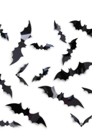 Naklejki na ścianę, balony Halloween Nietoperze mix 16szt