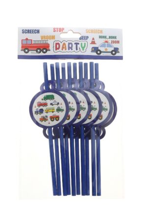 Słomki Autka 6szt