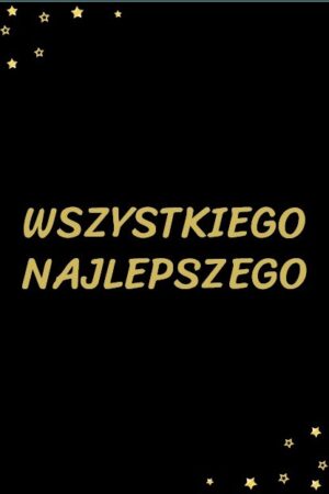 Serwetki czarne złoty napis Wszystkiego Najlepszego 10szt