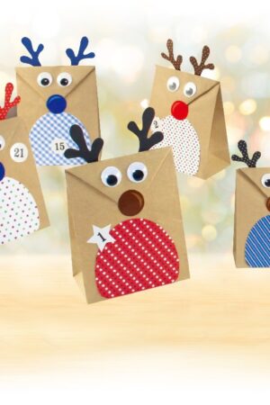 Kreatywny kalendarz Adwentowy renifery 24szt