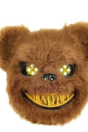 Maska Halloween Miś Niedźwiedź 26x27cm LED