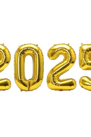 Balon foliowy cyfra napis 2025 Nowy Rok 32cale HAPPY NEW YEAR