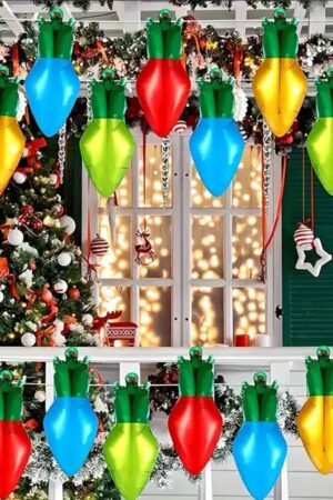 Balon foliowy girlanda lampki 8szt Merry Christmas, Boże Narodzenie