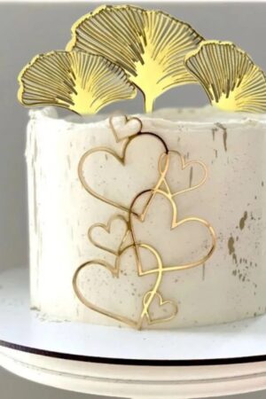 Topper na ciasto, tort Miłorząb dekoracja 5szt