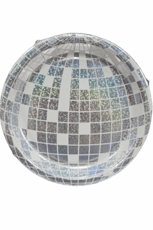 Talerzyki papierowe disco holograficzne 6szt