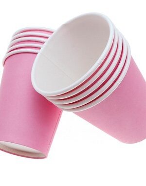 Kubeczki papierowe różowe 6szt