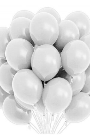 Balon lateksowy 100szt srebrny 10 cali