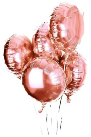Balon foliowy okrągły kula 18 cali rose gold 50szt