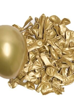 Balony lateksowe chrom złoty 100szt 5 cali
