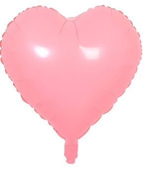 Balon foliowy serce 18 cali 45 cm pastelowy różowy 50szt