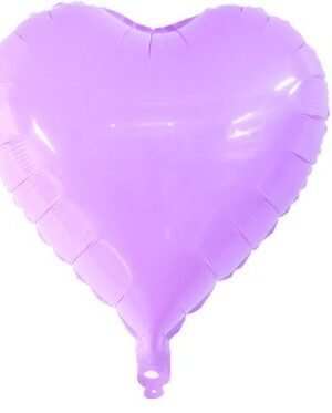 Balon foliowy serce 18 cali 45 cm pastelowy fioletowy 50szt