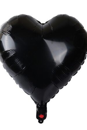 Balon foliowy serce 18 cali czarne 50szt