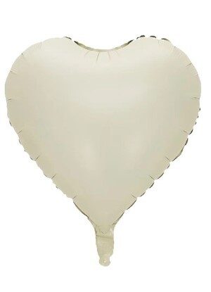 Balon foliowy serce 18 cali 45 cm beżowy 50szt