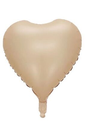 Balon foliowy serce 18 cali 45 cm ciemny beżowy 50szt