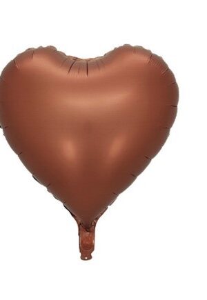 Balon foliowy serce 18 cali 45 cm czekoladowy 50szt