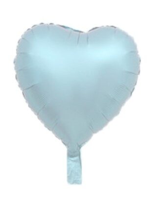 Balon foliowy serce 18 cali 45 cm pastelowy niebieski mat 50szt