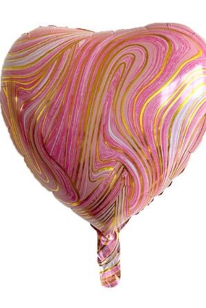 Balon foliowy serce 18 cali 45 cm marmur