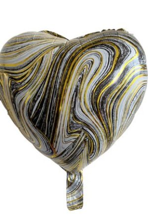 Balon foliowy serce 18 cali 45 cm marmur