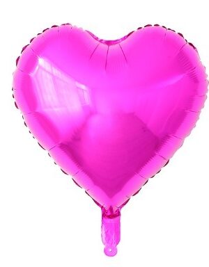 Balon foliowy serce 18 cali 45 cm fuksja