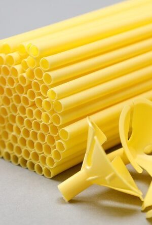 Patyczki do balonów pastelowy żółty 100szt