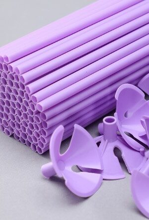 Patyczki do balonów pastelowy fiolet 100szt