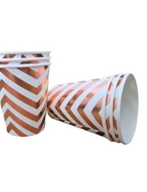 Kubeczki papierowe rose gold 6szt