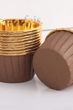 Foremki do babeczek 50szt czekoladowy brązowy