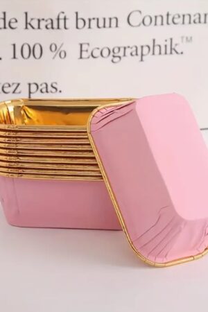 Foremki do babeczek 20szt różowo złote