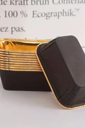 Foremki do babeczek 20szt czarno złote