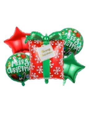 Balon foliowy Merry Christams Święta Prezent 5szt