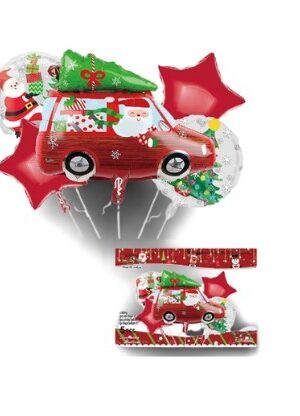 Balon foliowy Merry Christams Święta Mikołaj 5szt