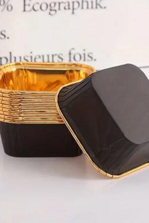 Foremki do babeczek 20szt czarno złote